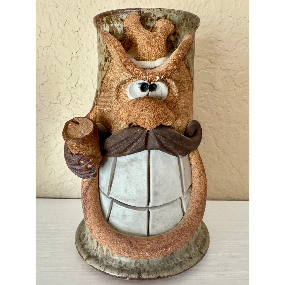 Vintage Robert Eakin Figural Mug 8" Large Folk Art‎ Character Stein